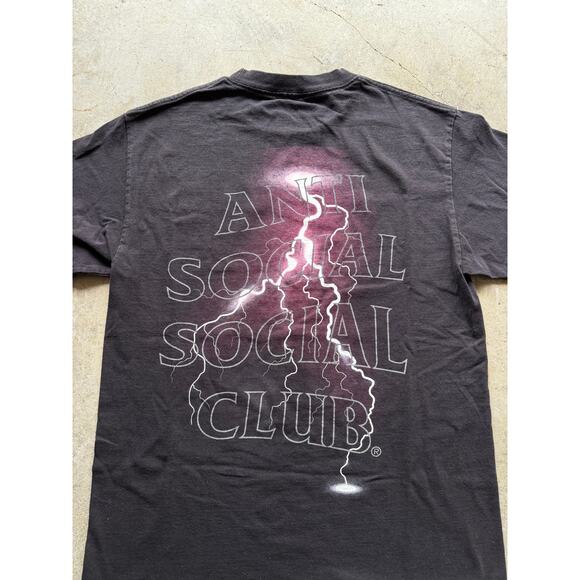 Anti Social Social Club ASSC T-Shirt Size Medium Lightning Tee Made in USA - Picture 4 of 7